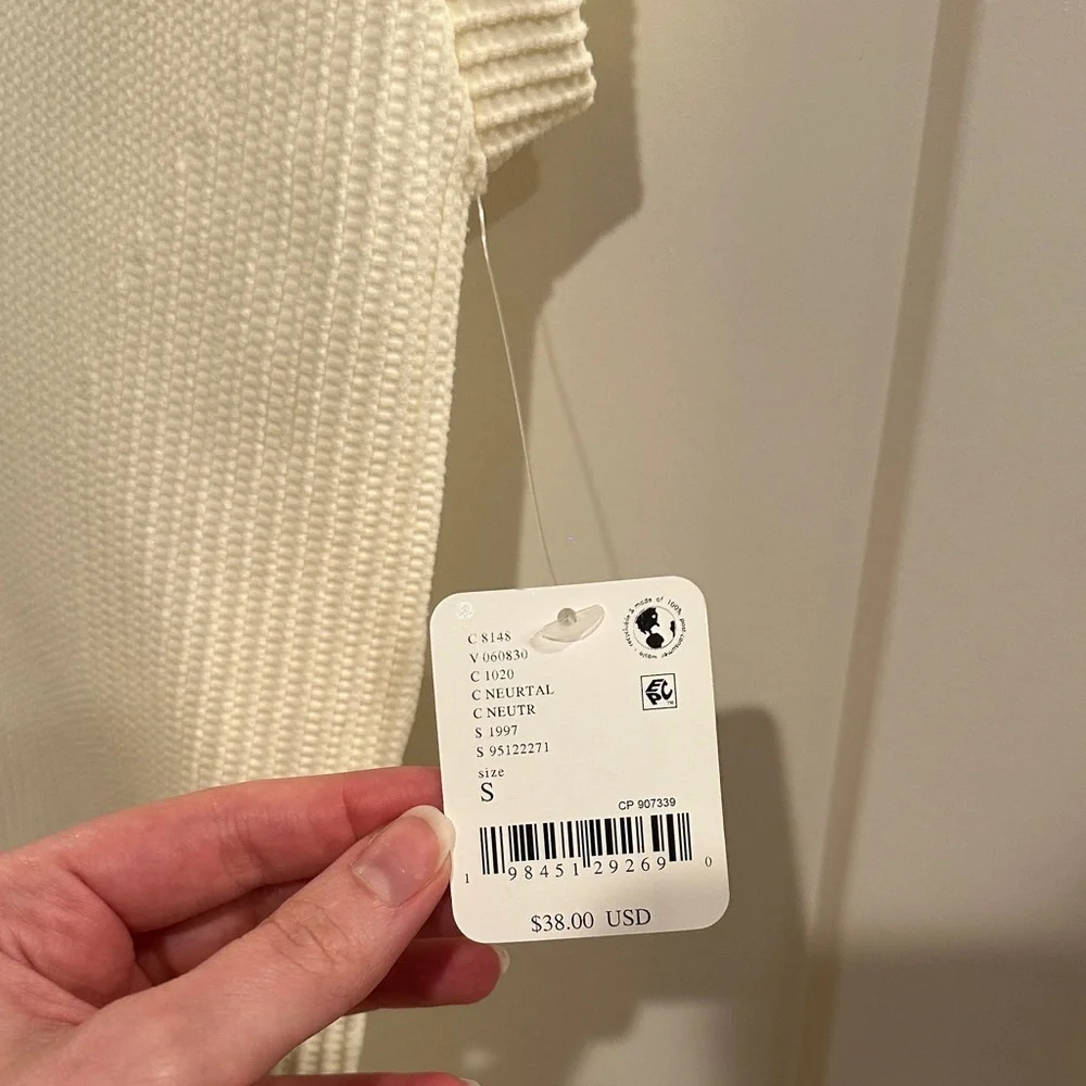 Free People Ivory Ribbed Tank Top - Picture 2 of 5